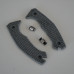 GMF1 scales black Micarta raindrop pattern